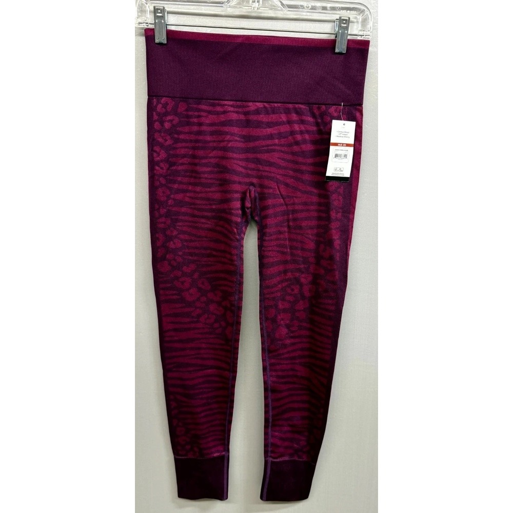 Sofia Active By Sofia Vergara Seamless Leggings Women Medium Purple Animal Print